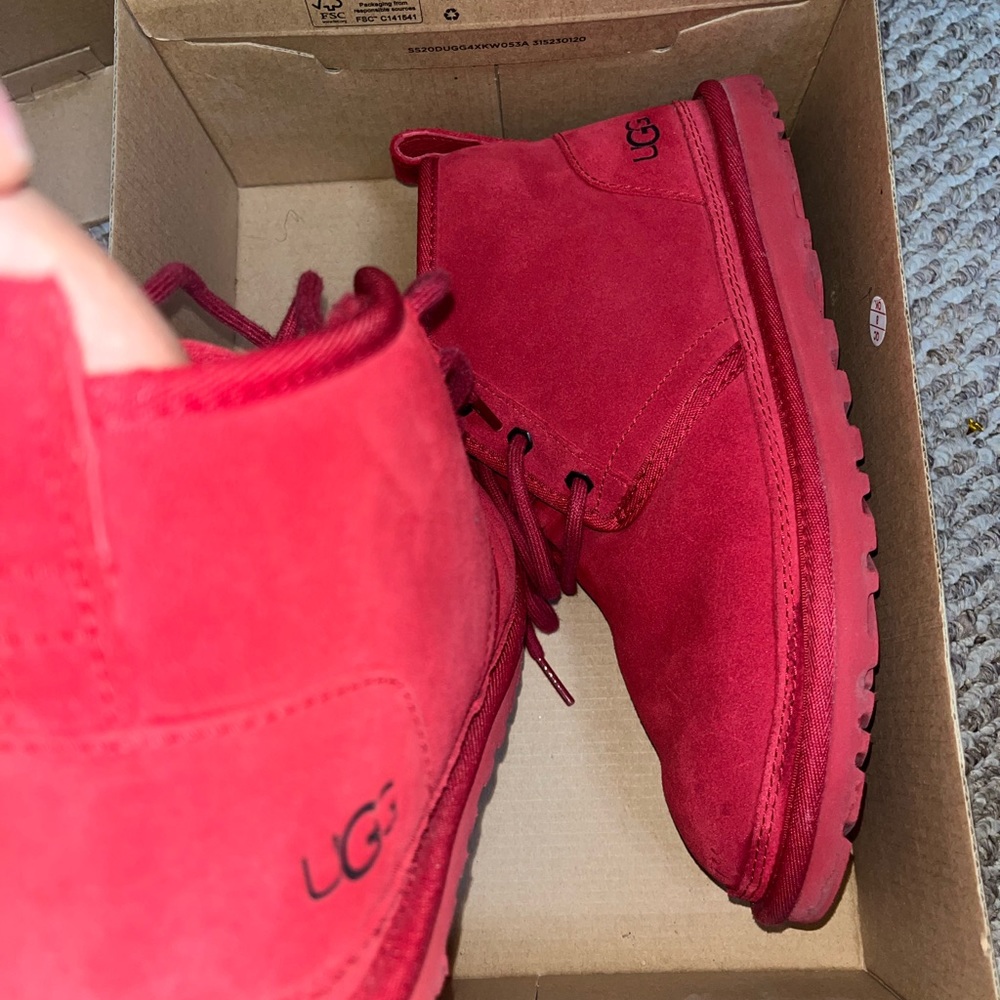 Women’s Red Ugg Boots, size 9